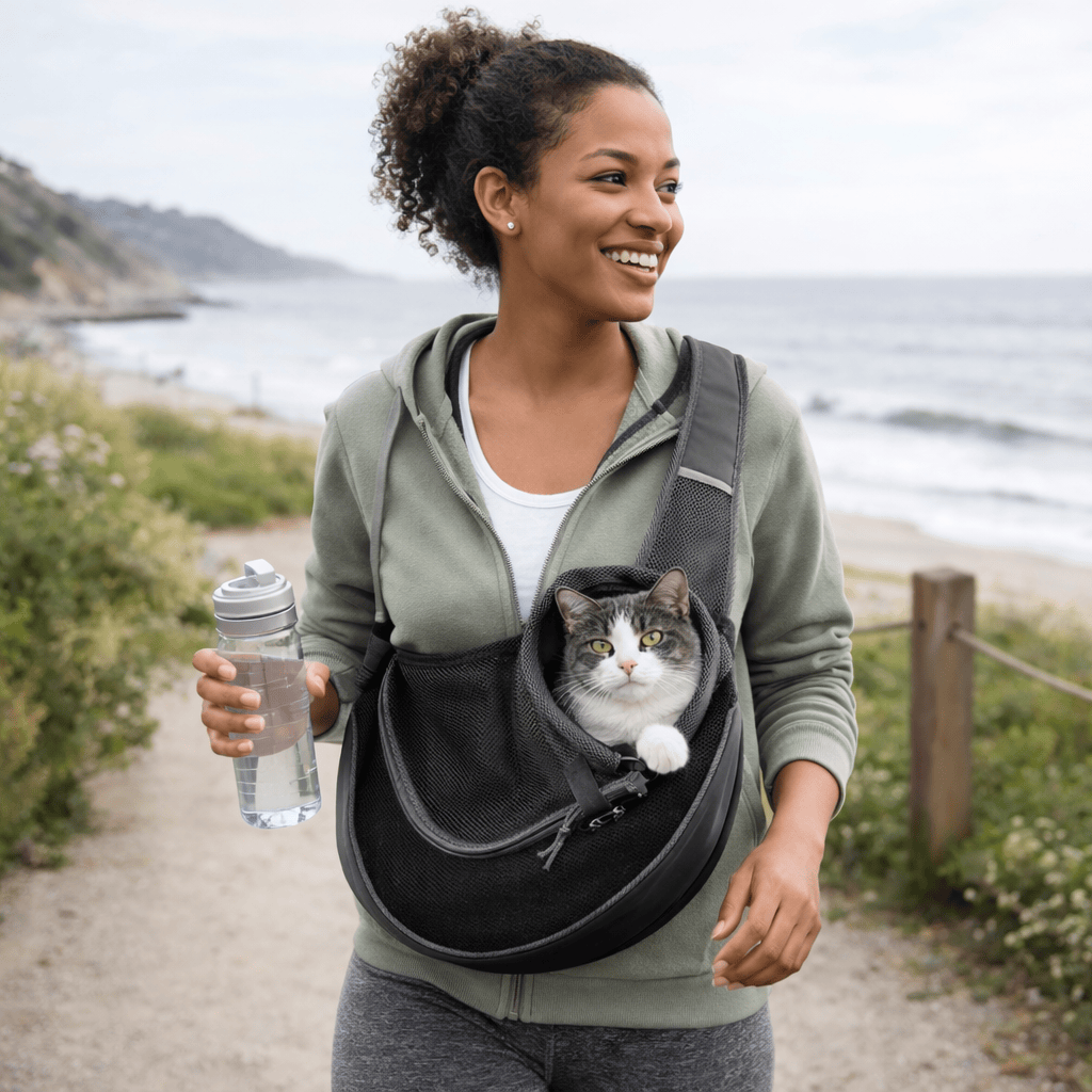 Sac à Dos à Bandoulière Respirante pour Chat