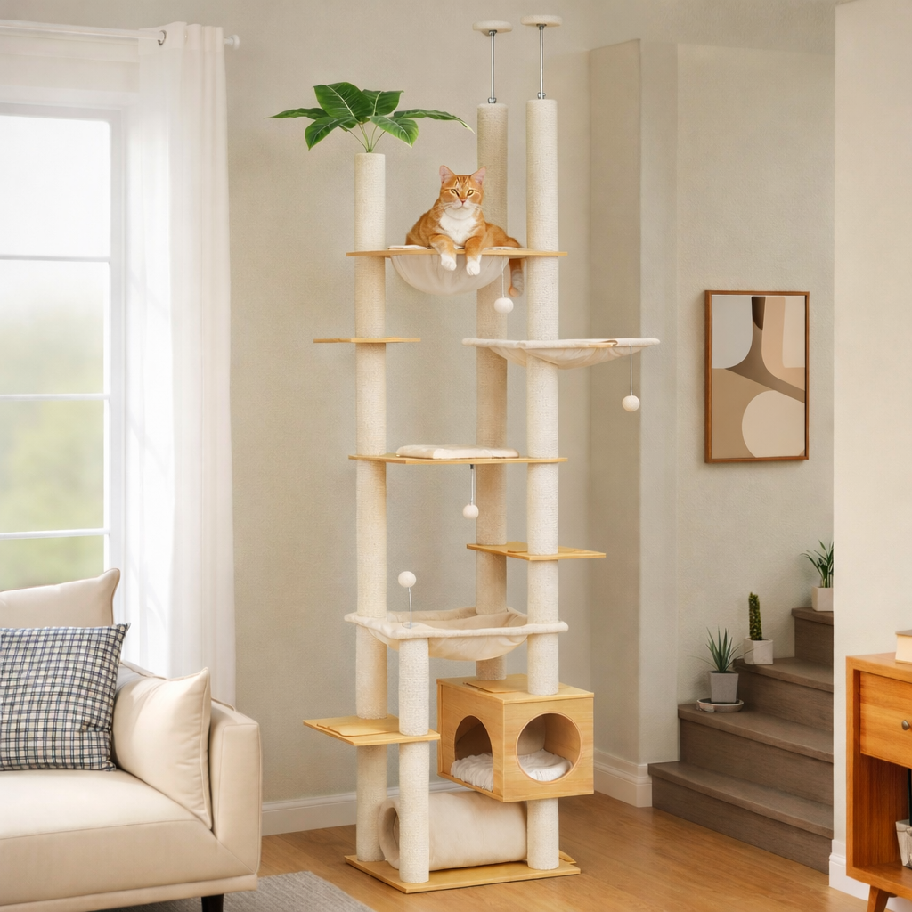 Arbre à Chat Ajustable en Sisal