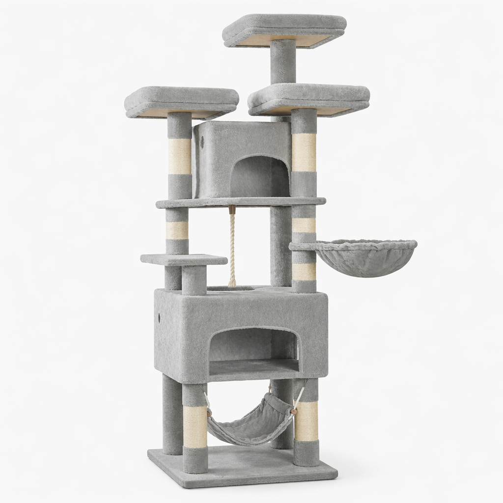 Arbre à Chat XL avec 3 Plateformes et 2 Niches