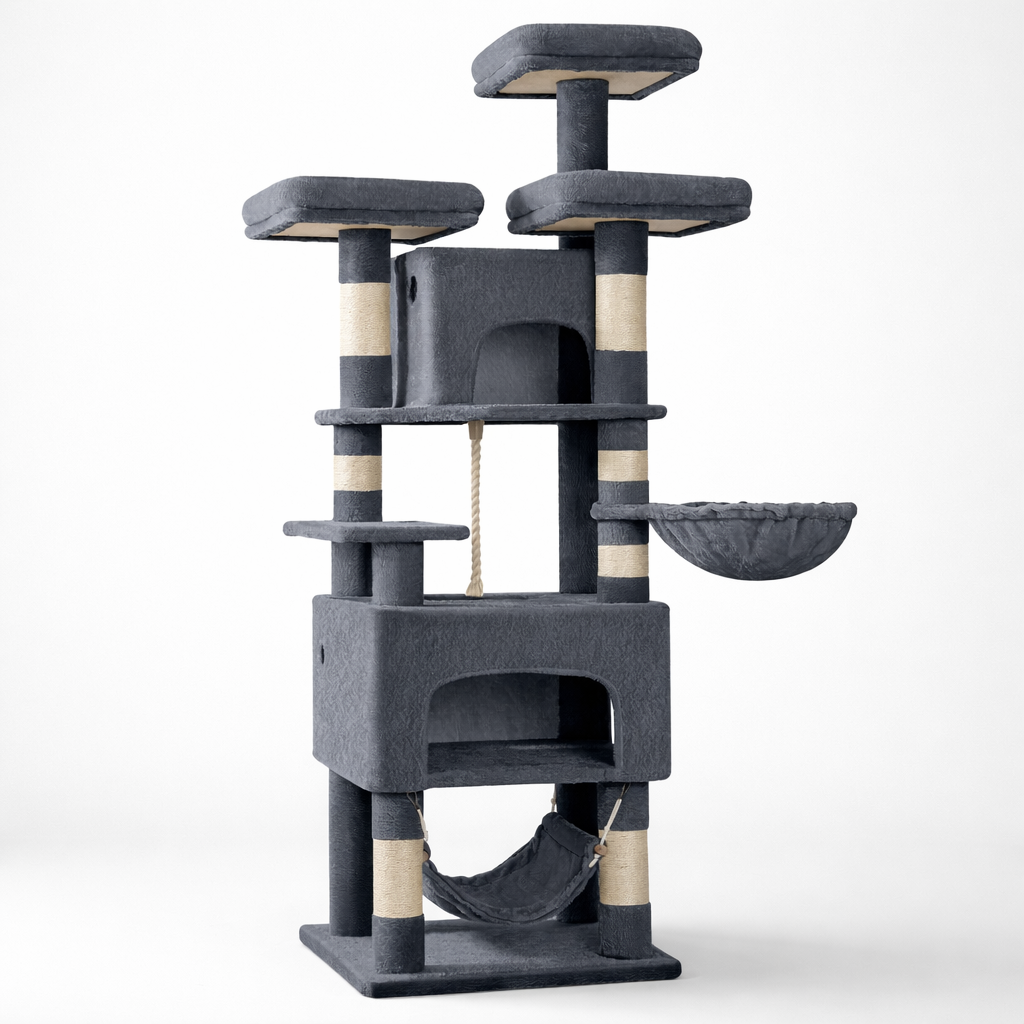 Arbre à Chat XL avec 3 Plateformes et 2 Niches
