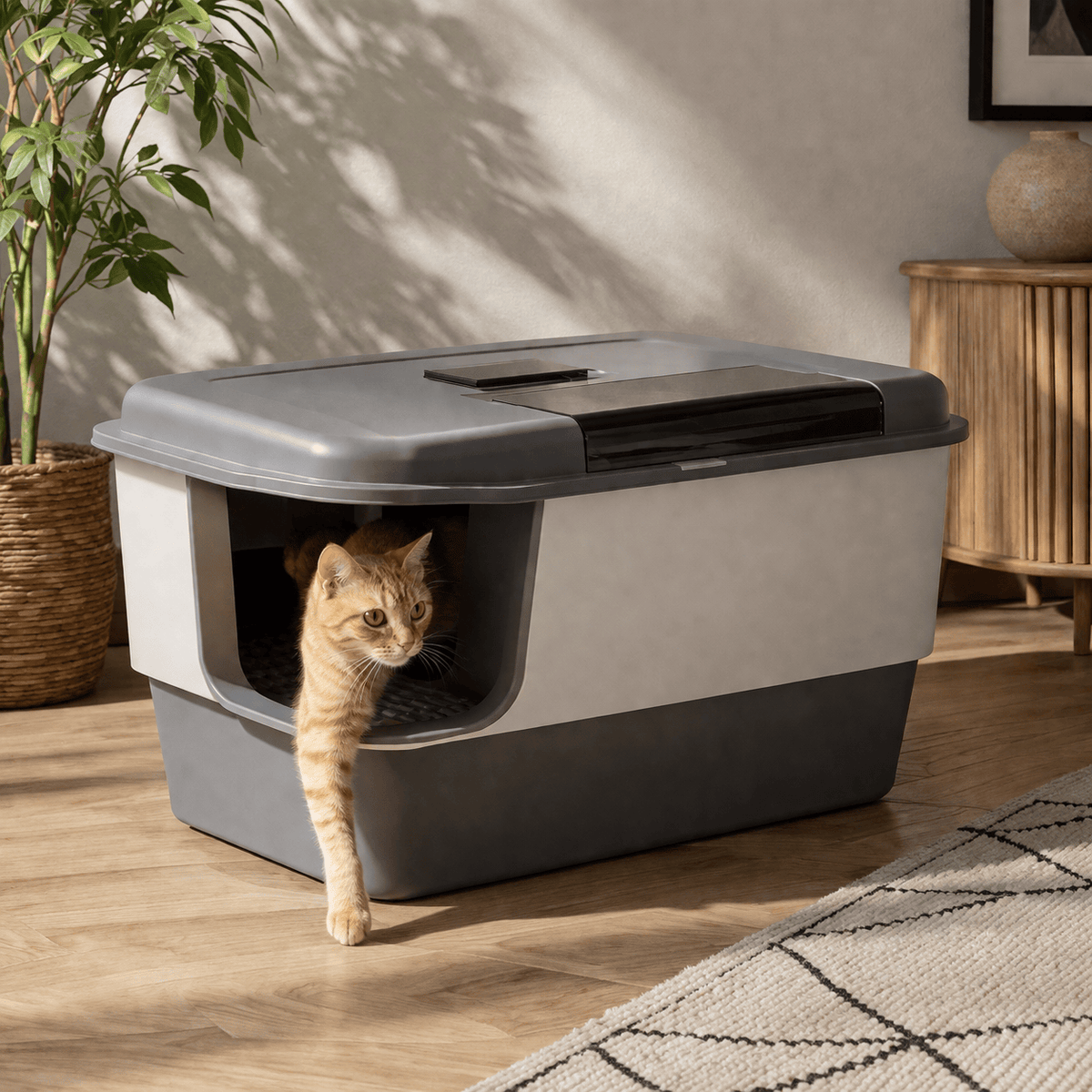 Bac à Litière pour Chat Autonettoyant Extra Large