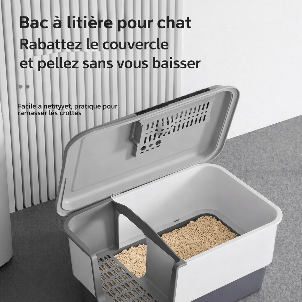 Bac à Litière pour Chat Autonettoyant Extra Large