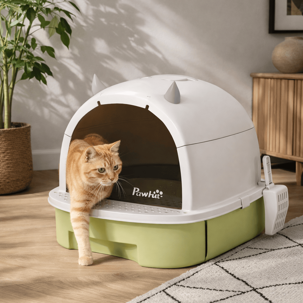 Bac à Litière pour Chat Vert