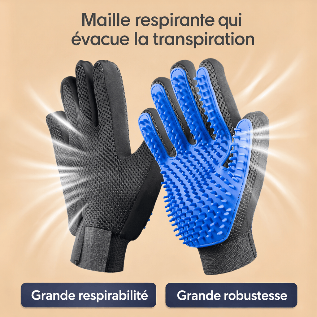 Gant de Toilettage Gauche et Droite pour Chat