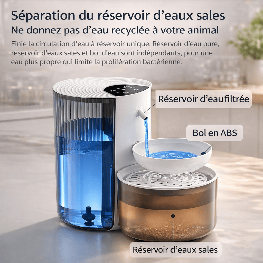 Fontaine à Eau pour Chats et Petits Chat 3000 ML
