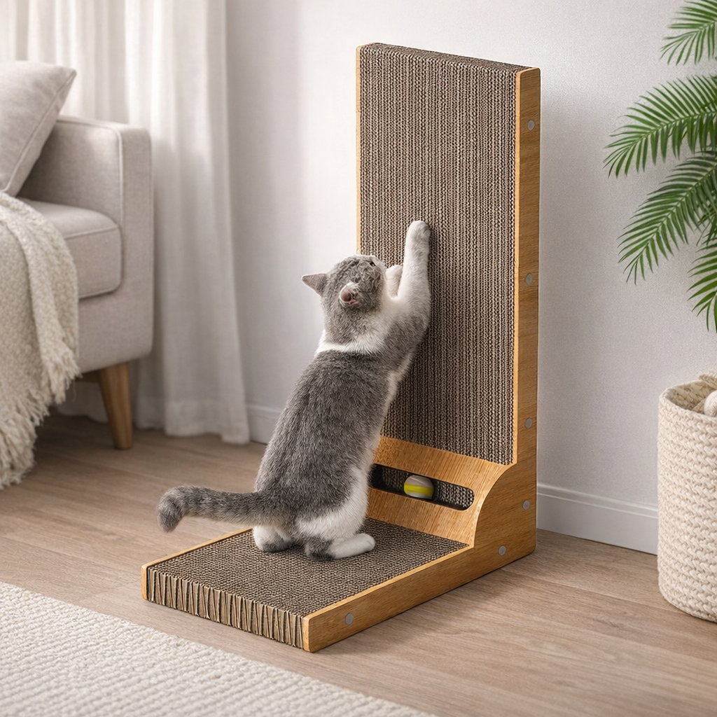 Griffoir pour Chat en Bois et Sisal