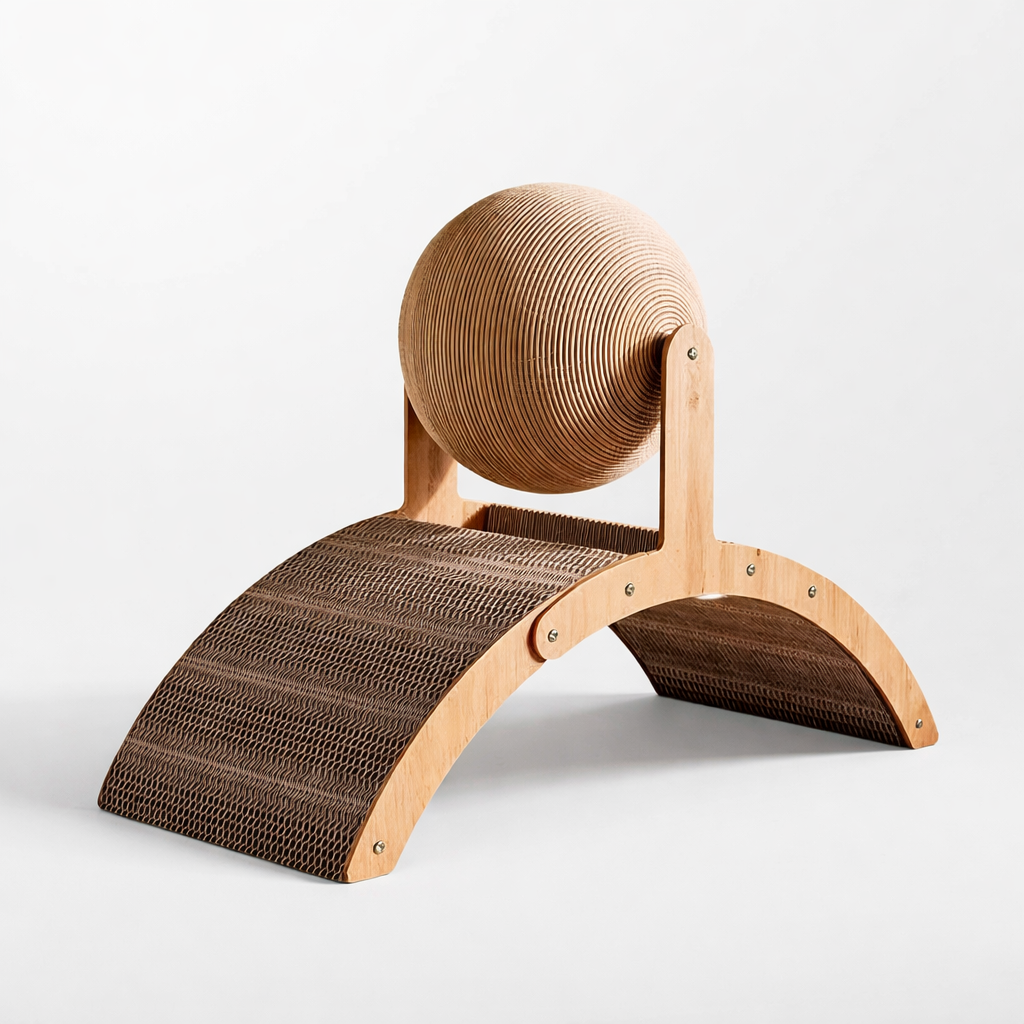 Griffoir pour Chat 2-en-1 en Bois