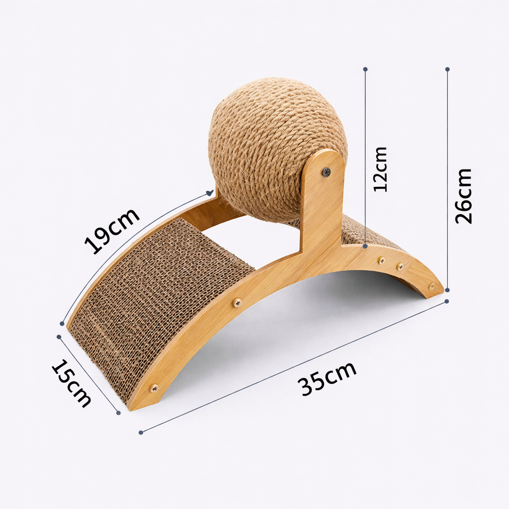 Griffoir pour Chat 2-en-1 en Bois