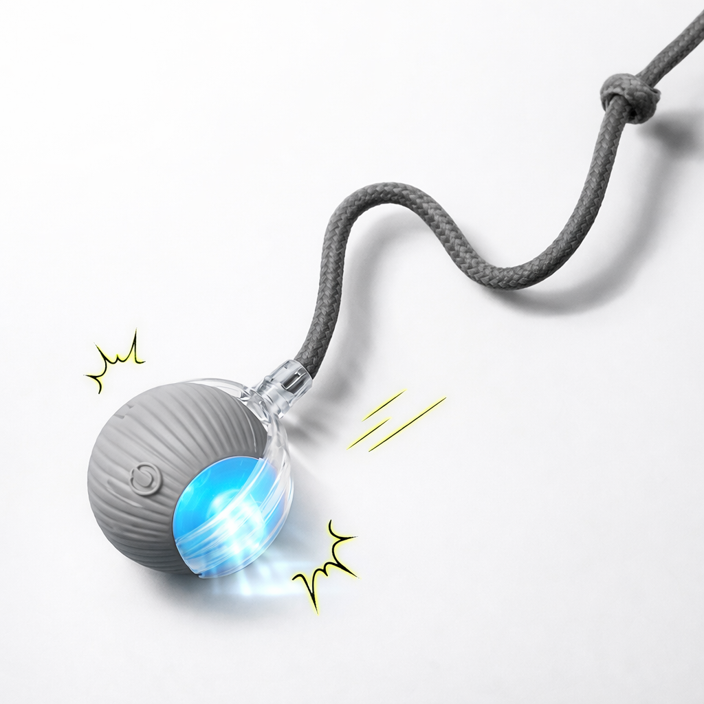 Balle Interactive pour Chat Rechargeable