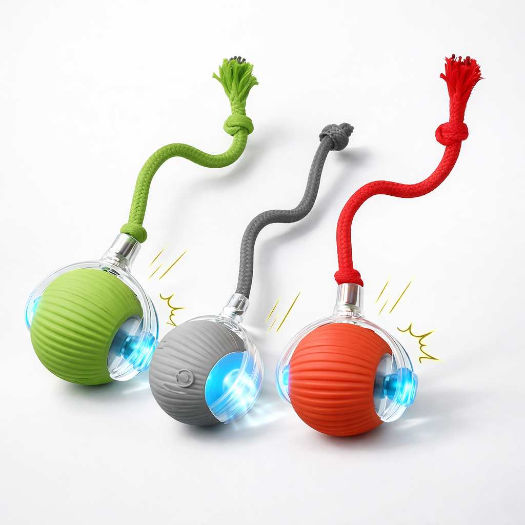Balle Interactive pour Chat Rechargeable