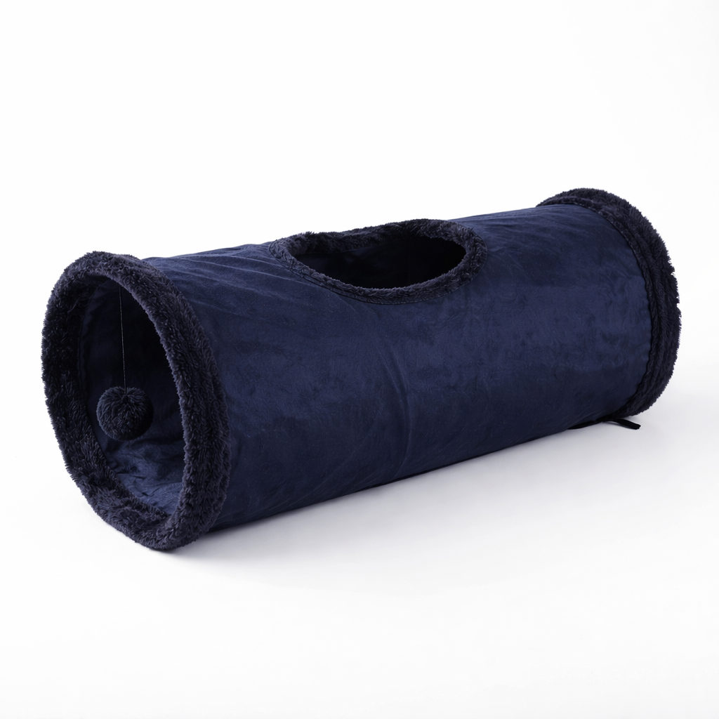 Tunnel Pliable en Daim pour Chat