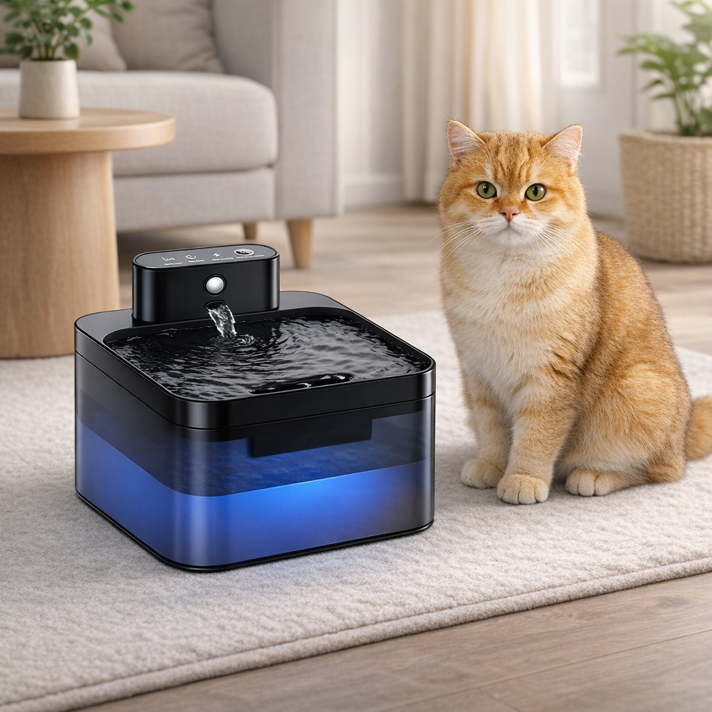 Fontaine à Eau Automatique Sans Fil 2.2L