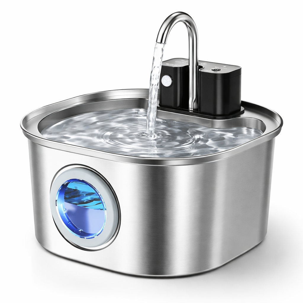 Fontaine à Eau Inox Automatique Sans Fil 3L