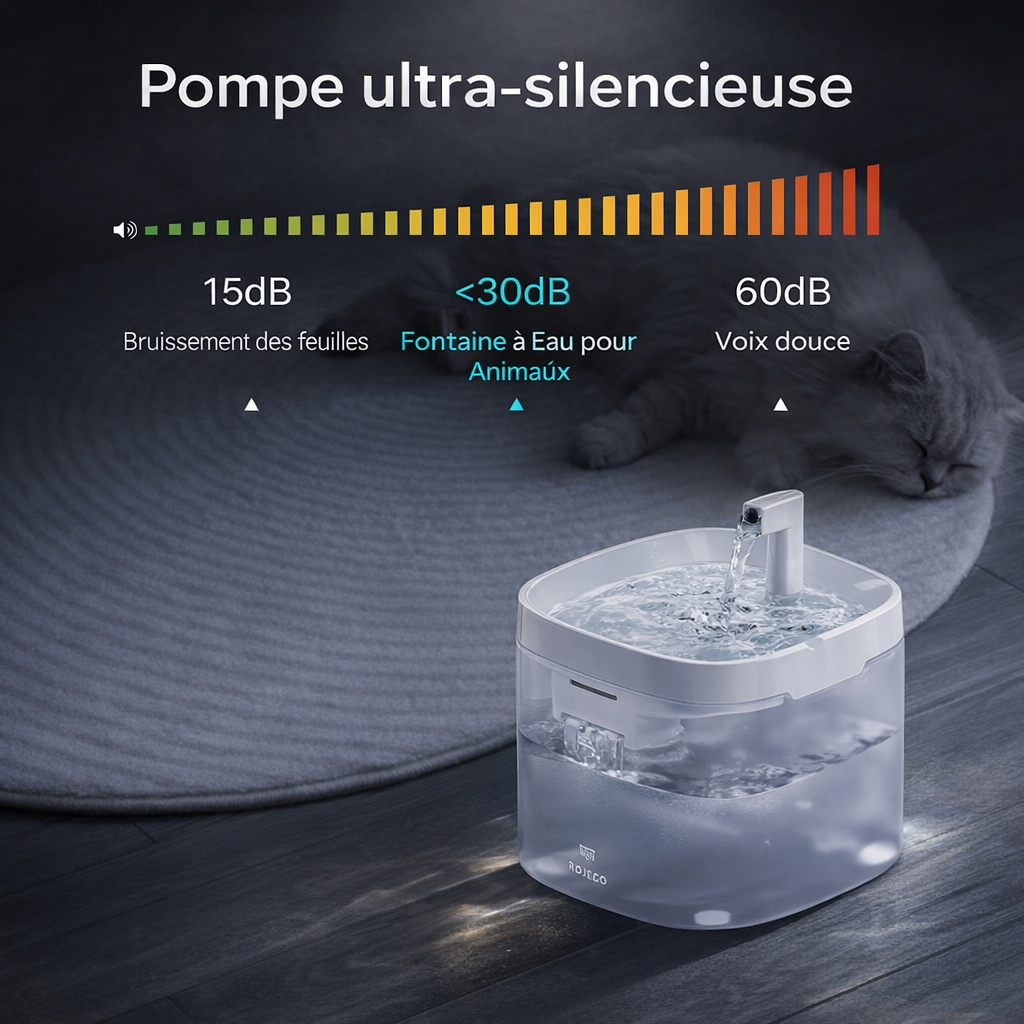 Fontaine à Eau Transparente et Intelligente 1,5L