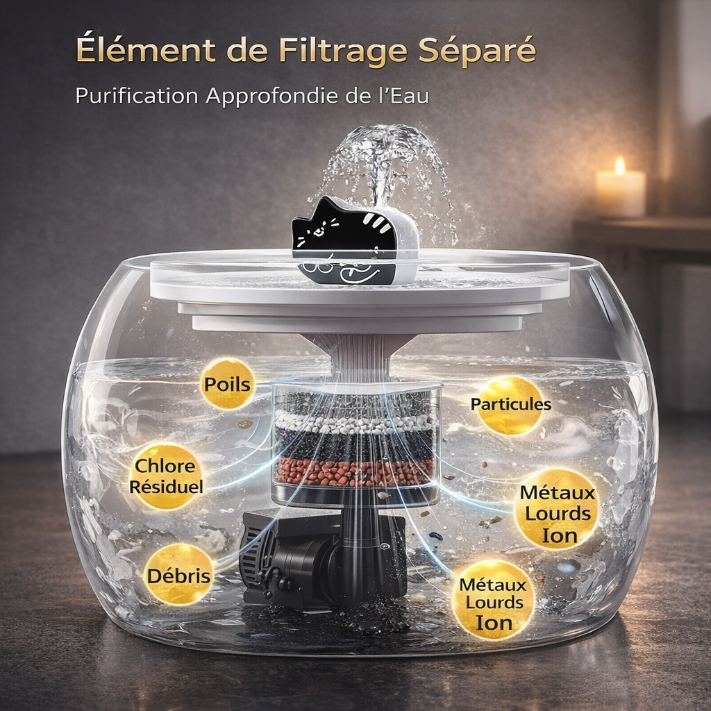 Fontaine à Eau Automatique en Céramique 1,5L