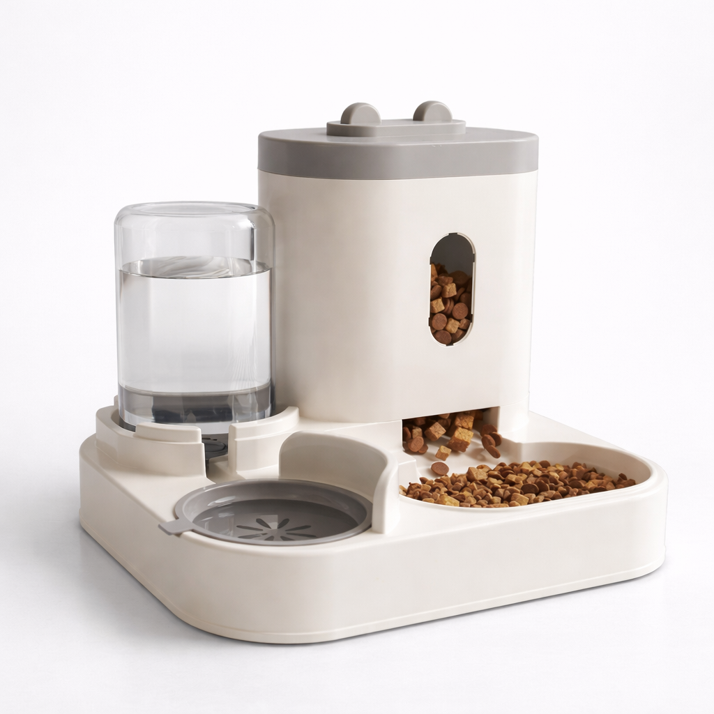 Distributeur de Croquettes avec Fontaine à Eau