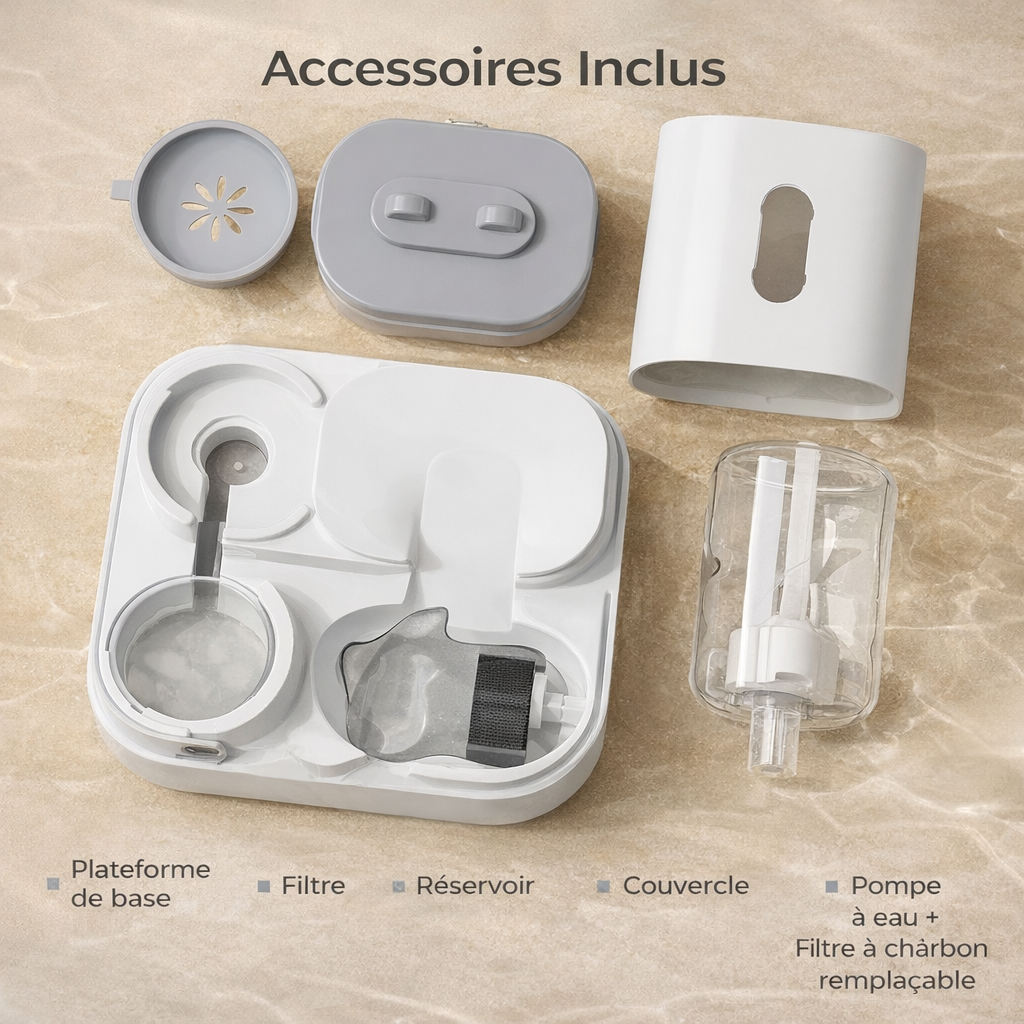 Distributeur de Croquettes avec Fontaine à Eau