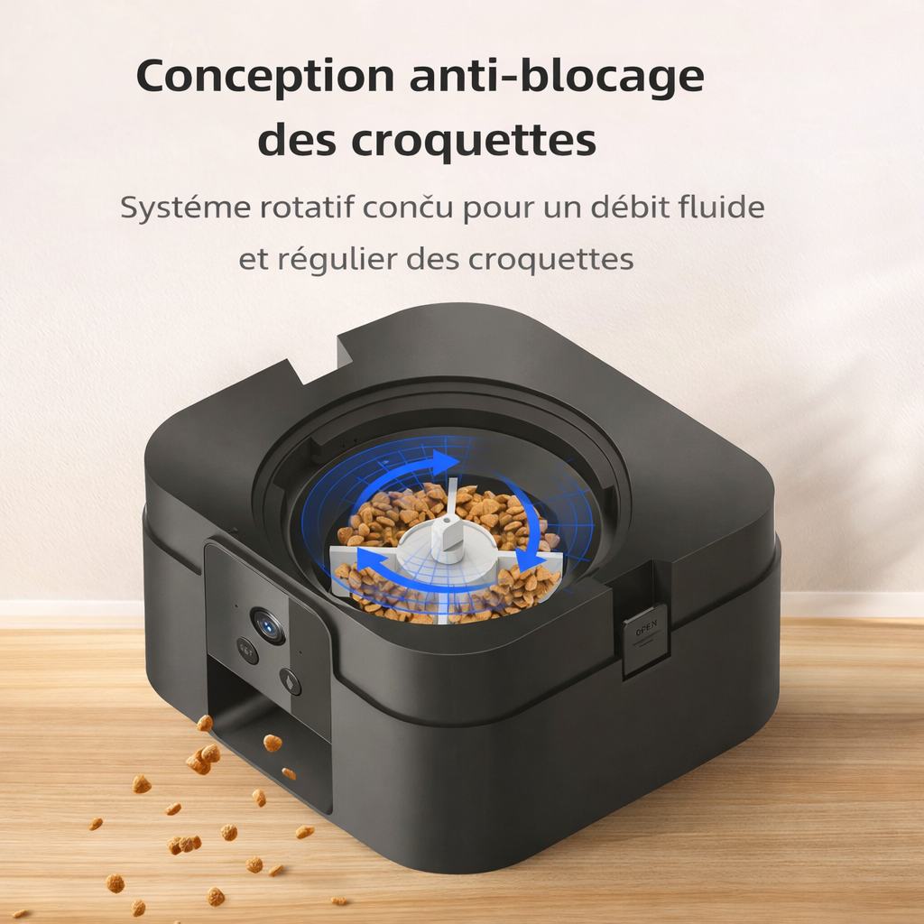 Distributeur de Croquettes avec WIFI et Caméra