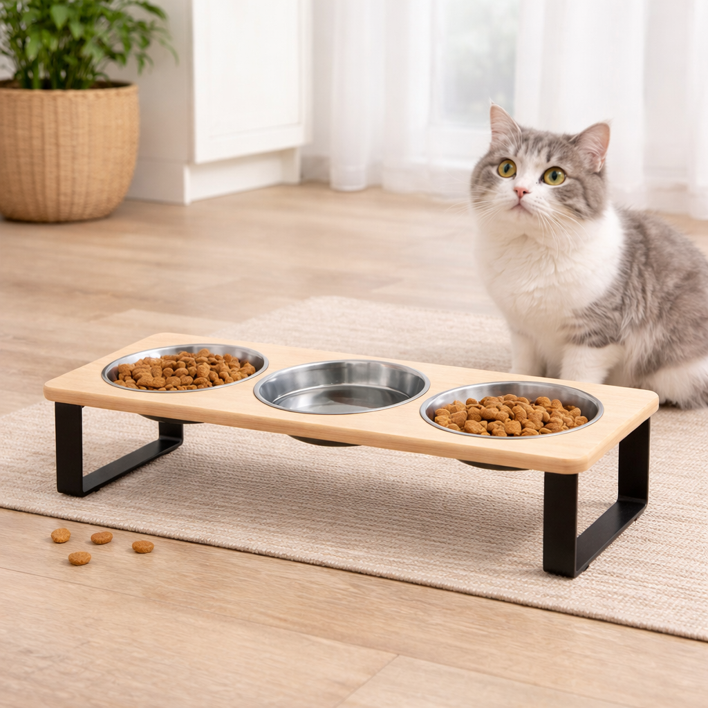Gamelle Surélevée pour Chat 3 en 1