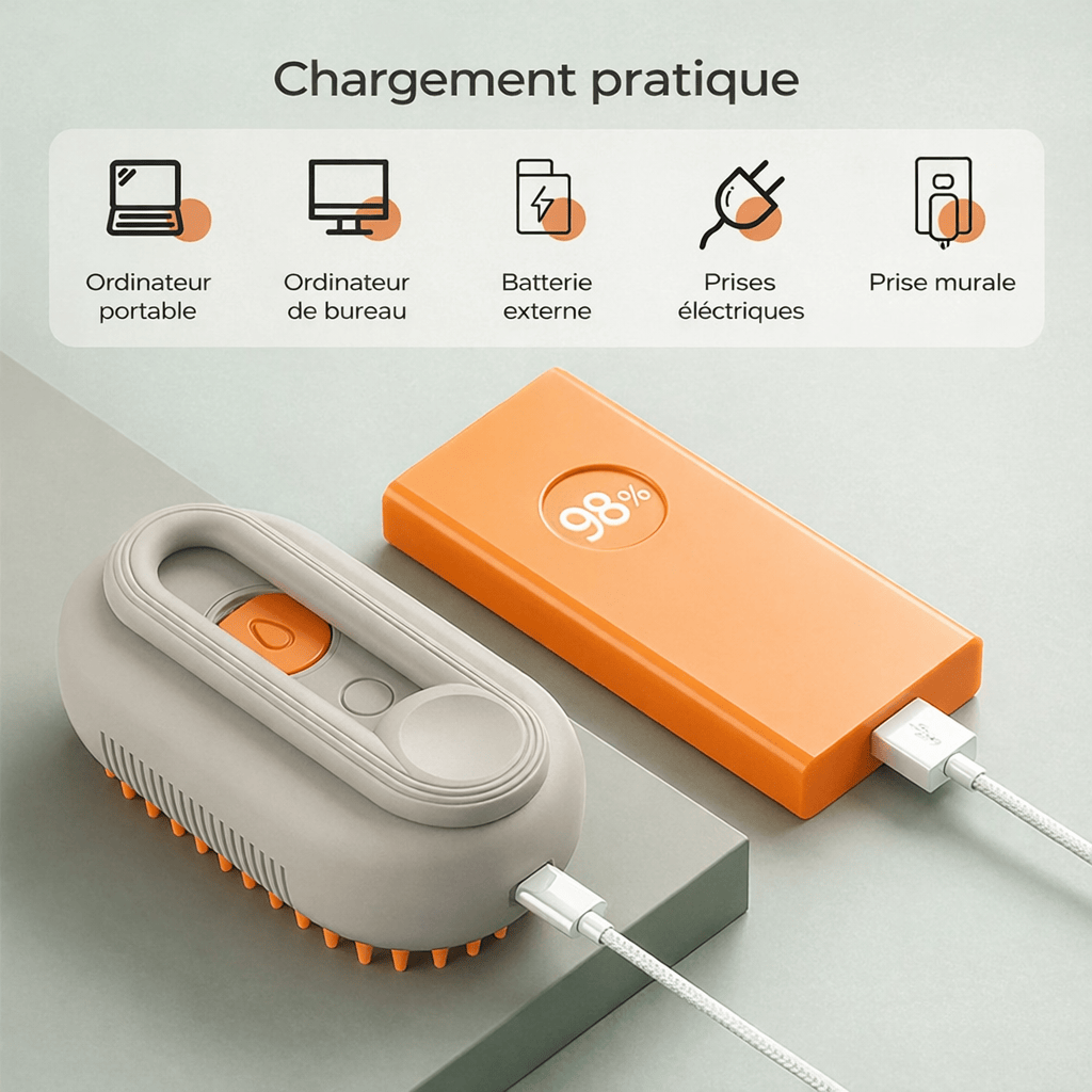 Brosse Electrique 3 en 1 à Vapeur