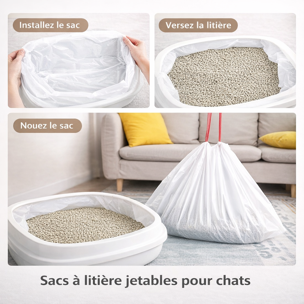 Sacs à Litière Jetables pour Chats