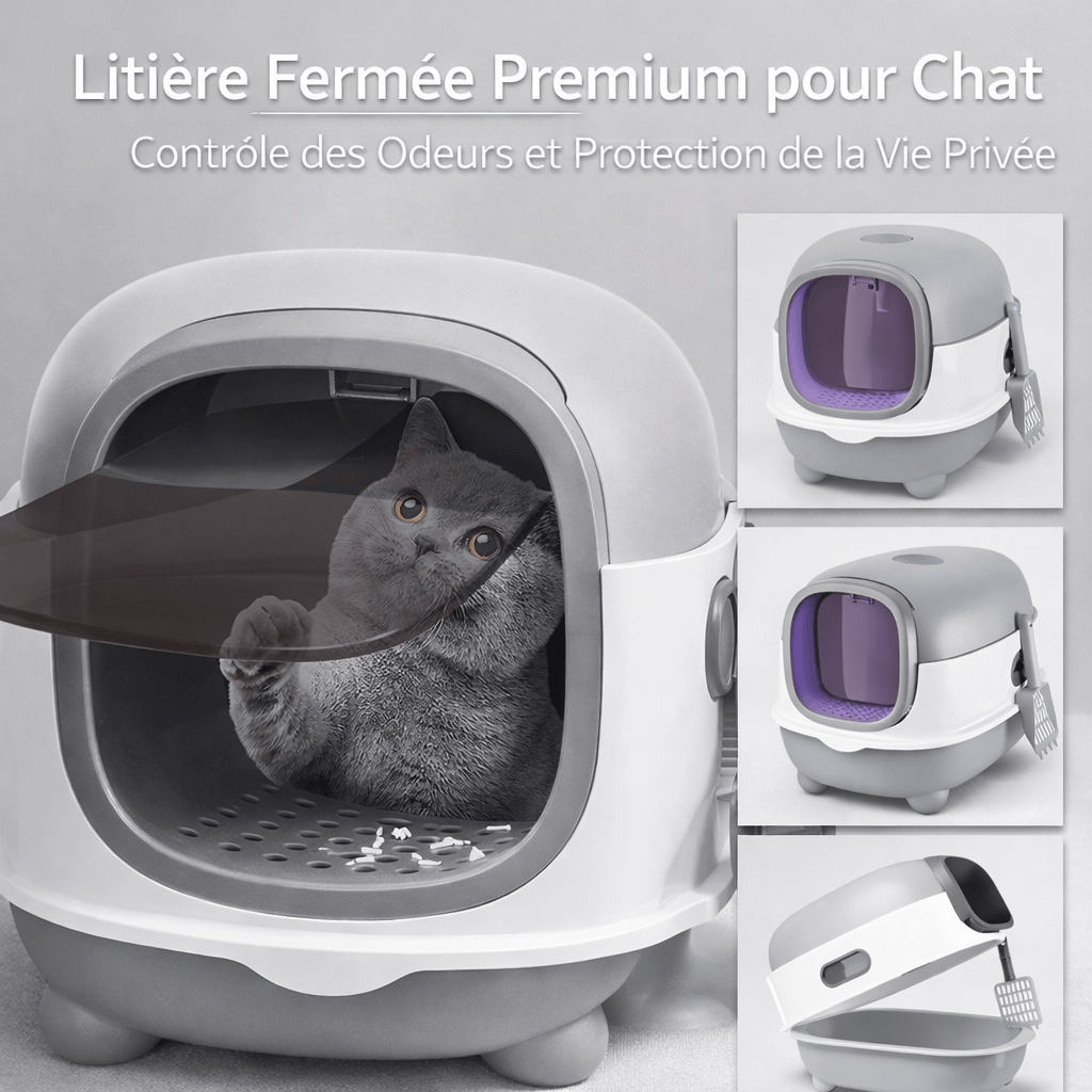 Bac à Litière pour Chat en Forme de Dôme