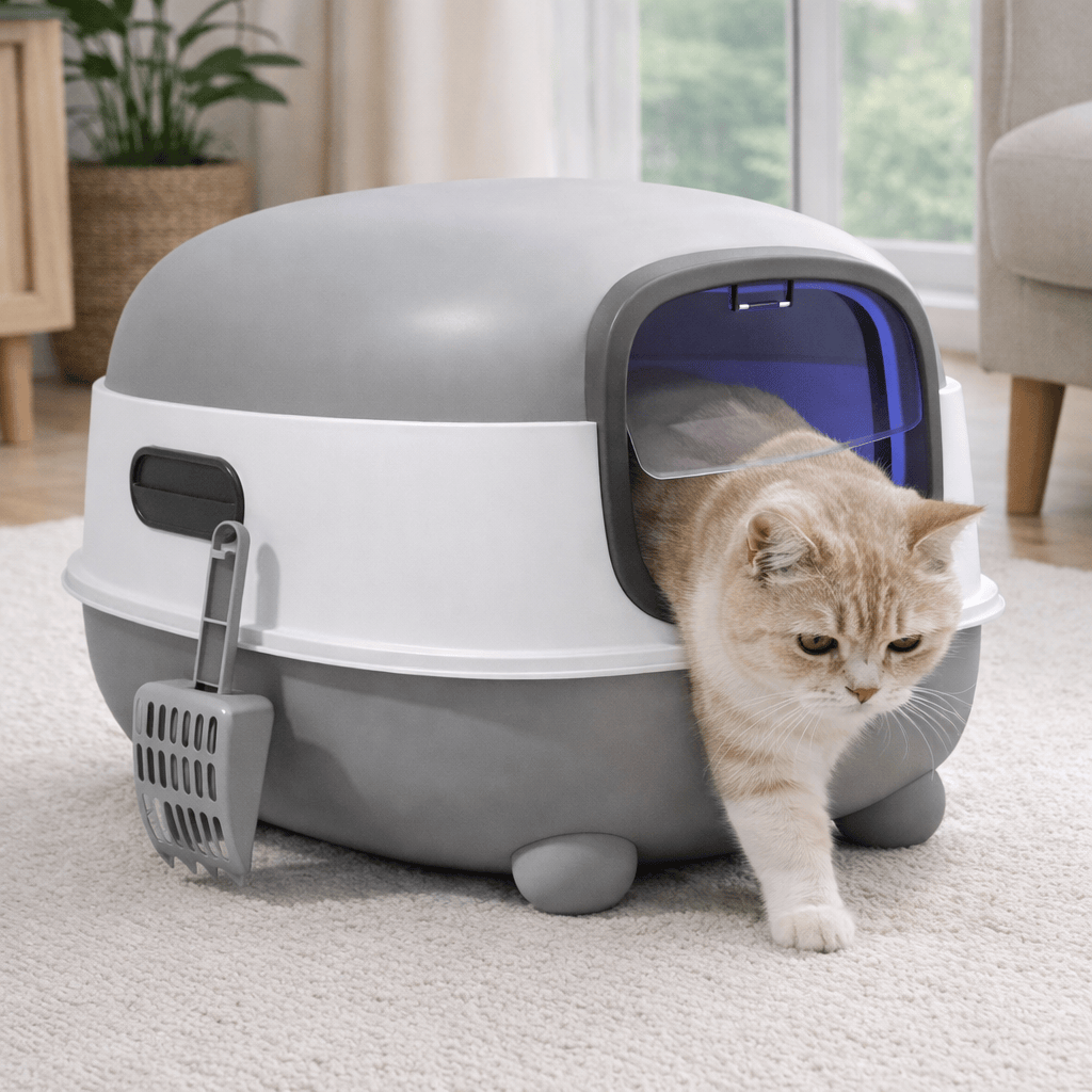 Bac à Litière pour Chat en Forme de Dôme