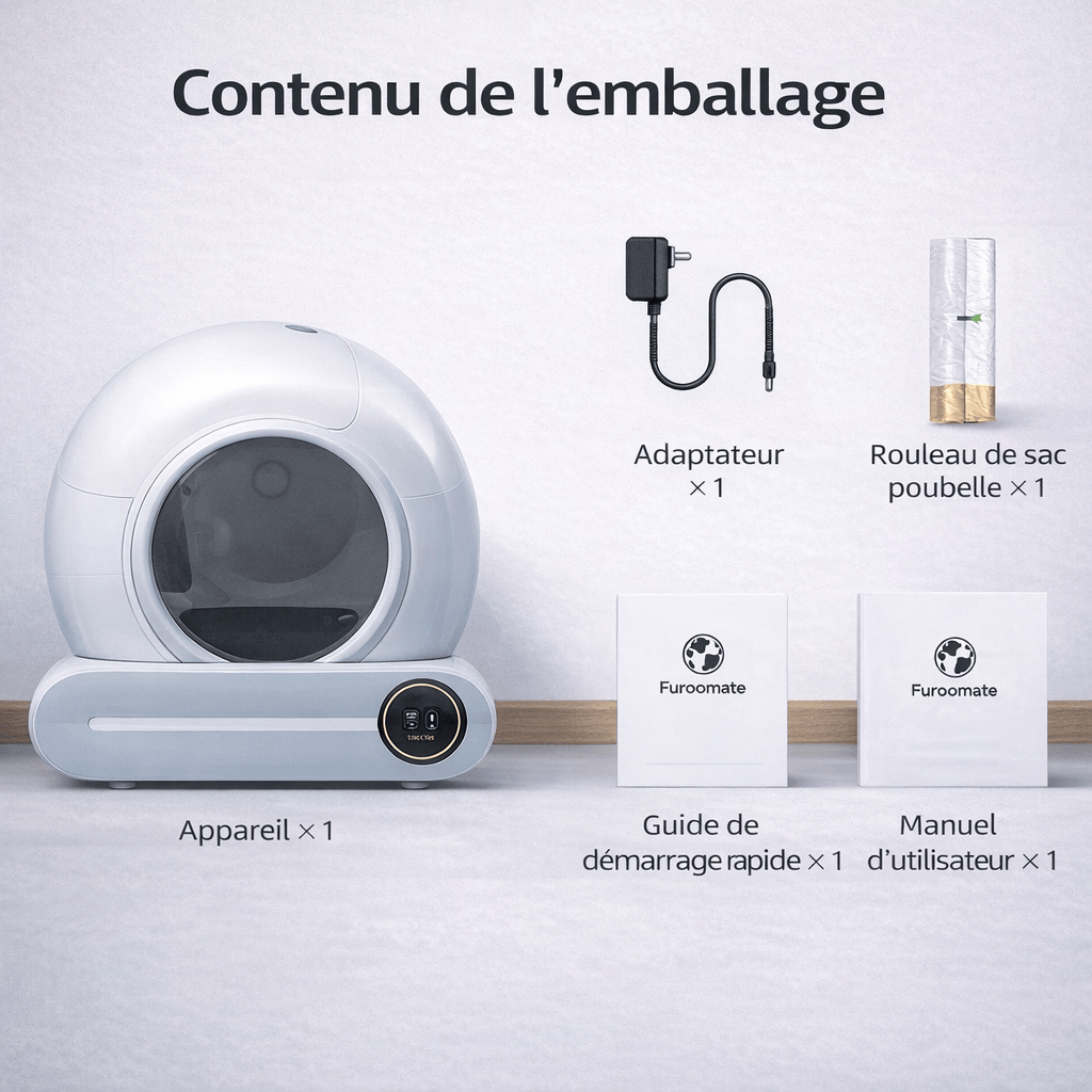Bac à Litière Intelligent pour Chat