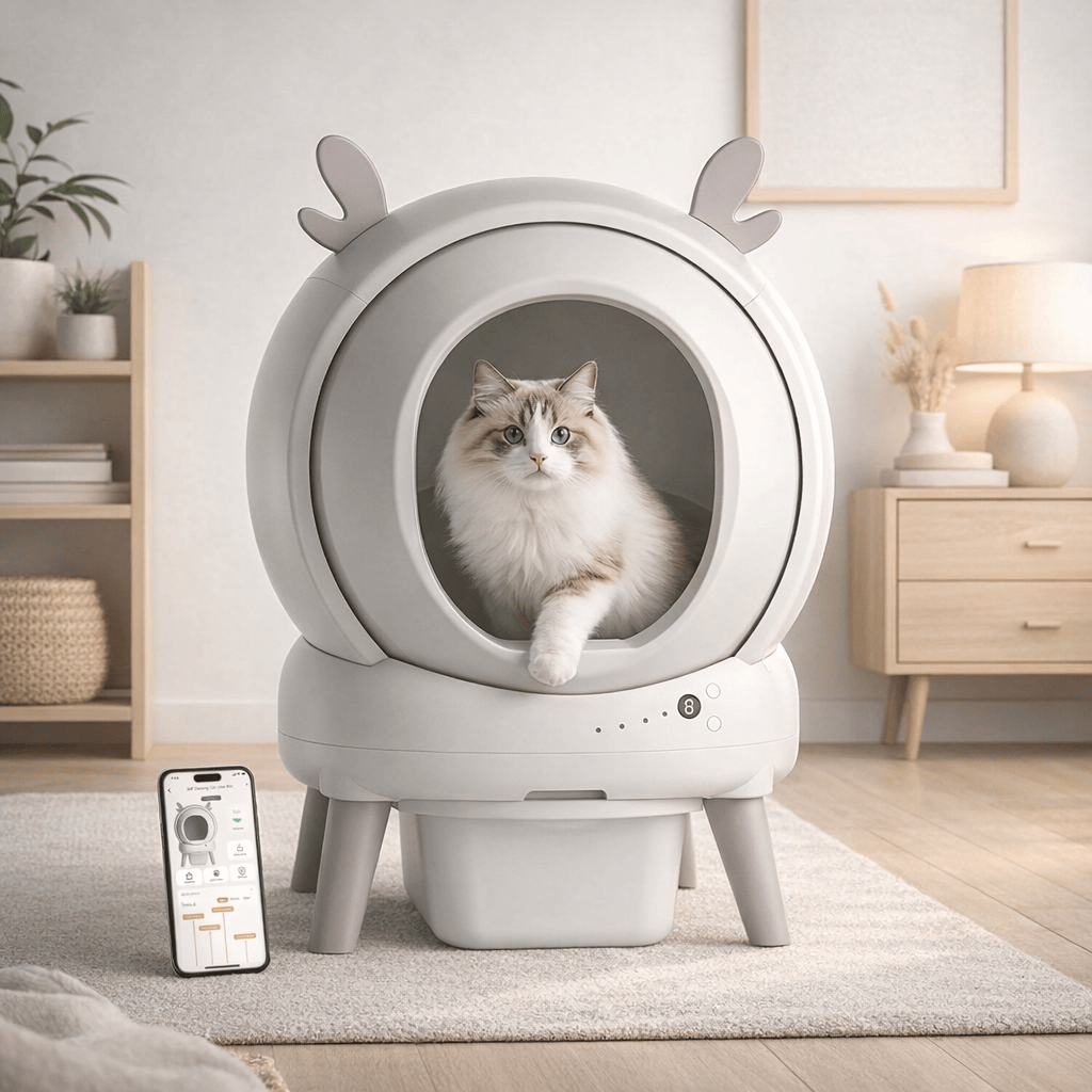 Bac à Litière Autonettoyant pour Chats 11Kg