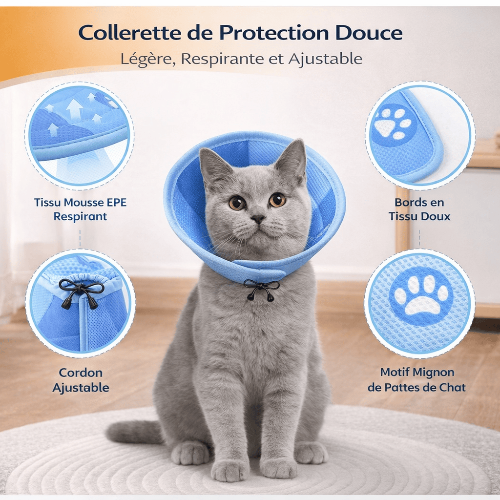 Collier Conique Ajustable pour Chat