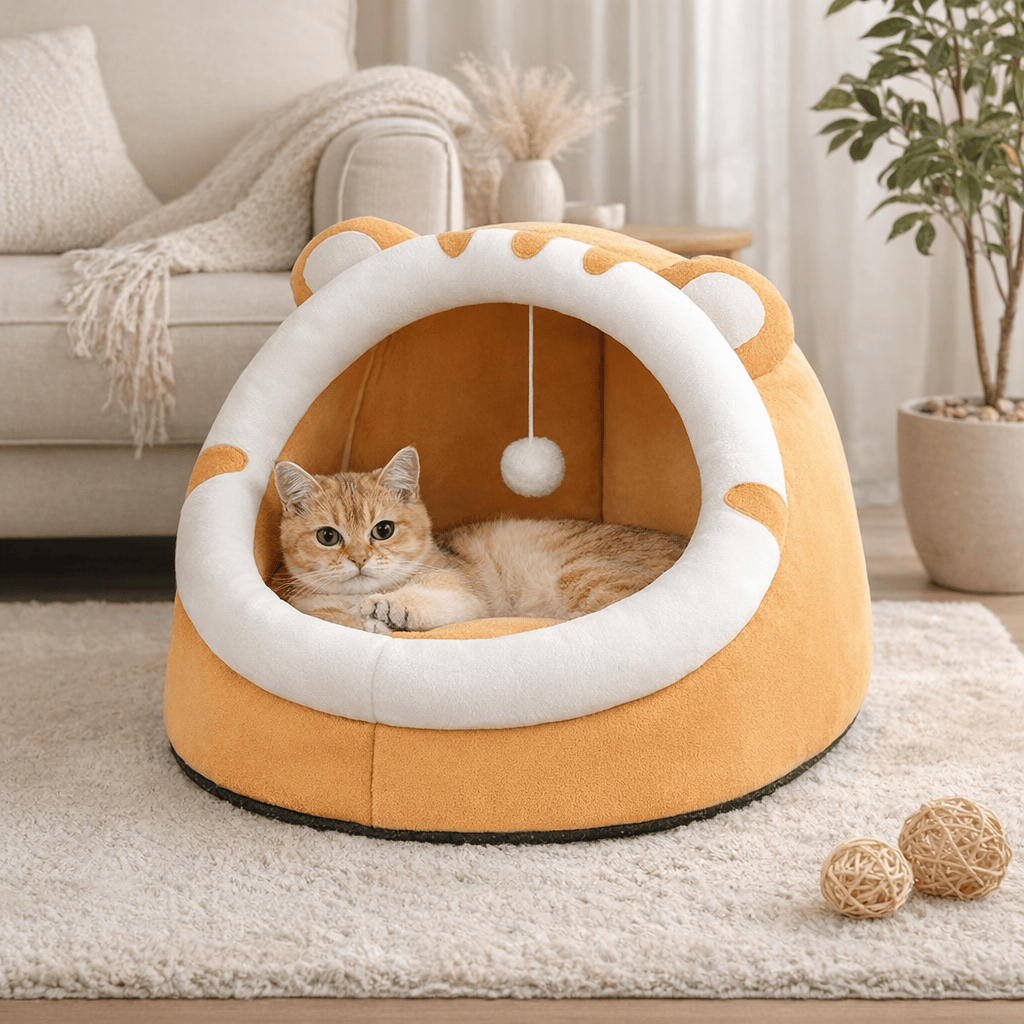 Super Lit en Forme de Grotte pour Chat