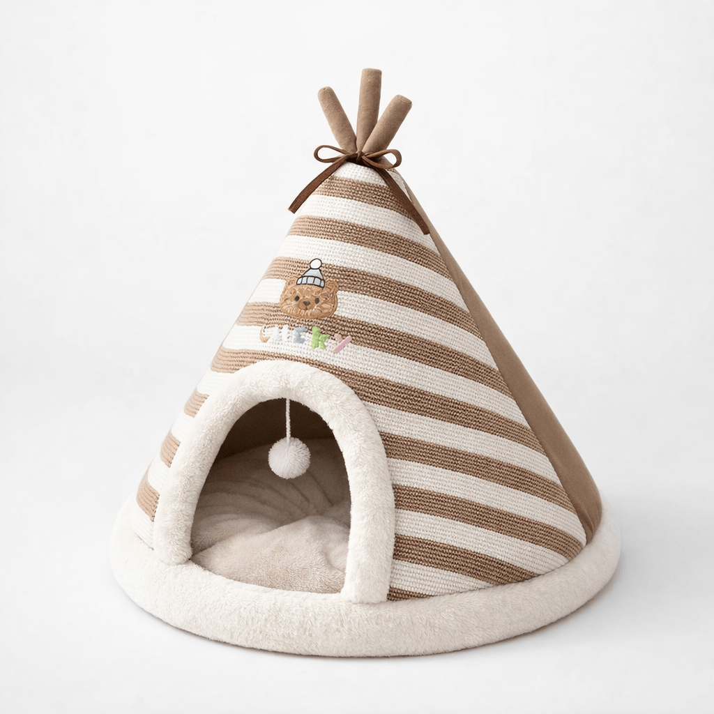 Maisonnette-Tente Chaude en Peluche pour Chat