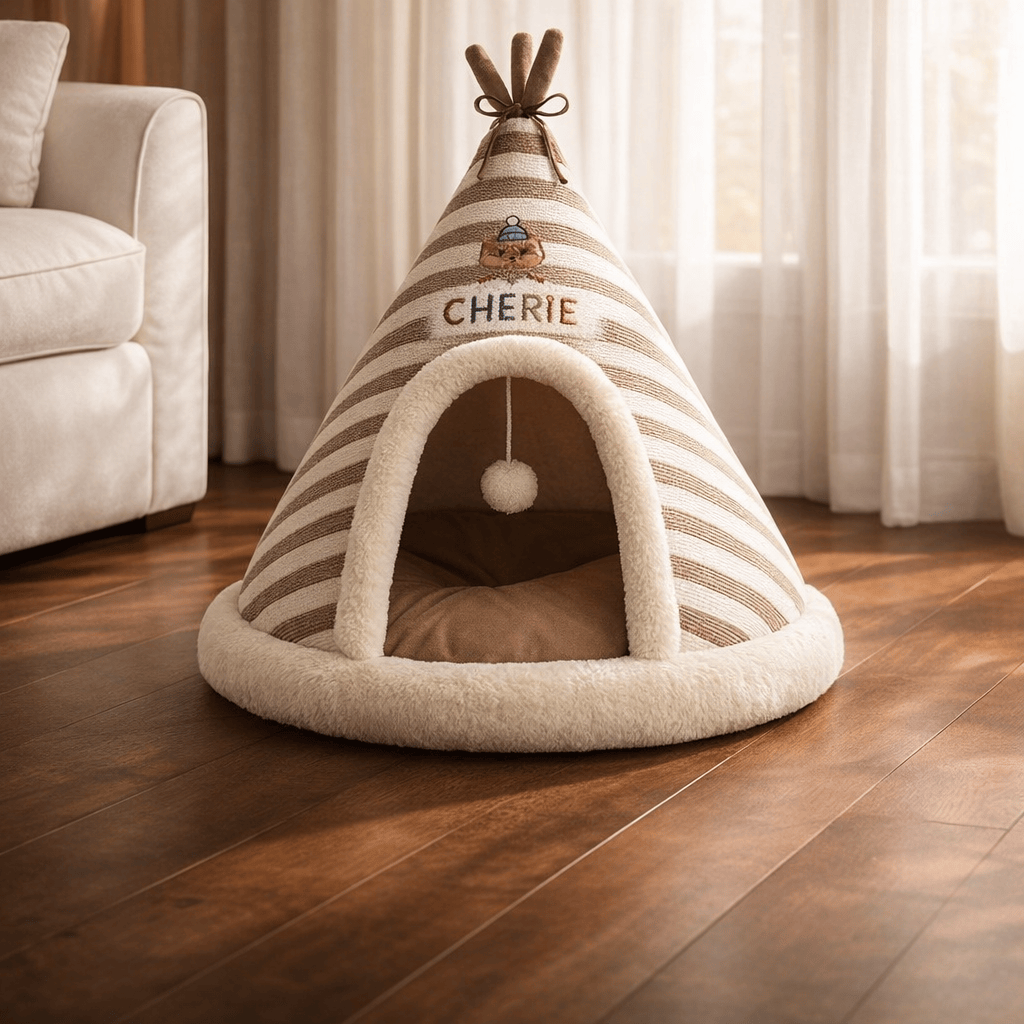 Maisonnette-Tente Chaude en Peluche pour Chat
