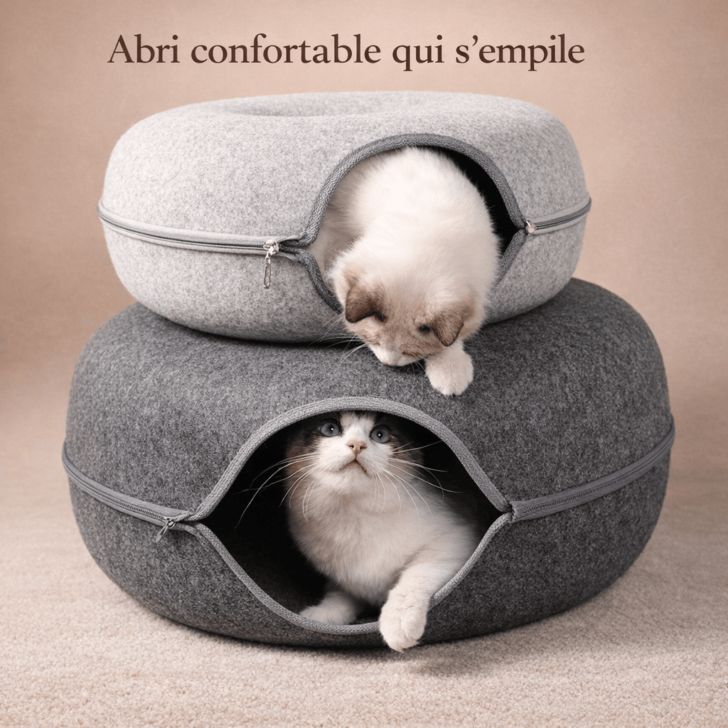 Panier-Lit en Forme de Donut pour Chats