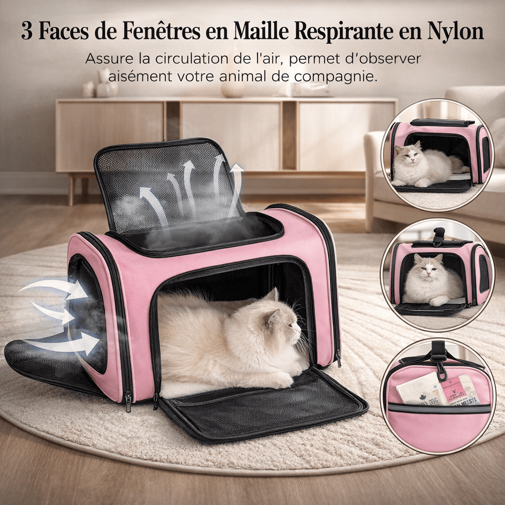 Sac de Transport Souple et Pliable pour Chats