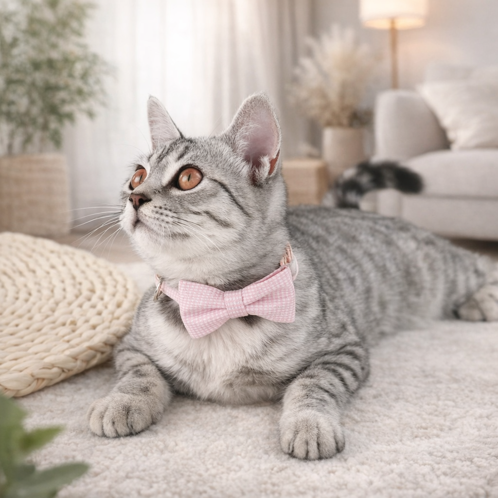 Collier Mignon pour Chat avec Nœud Papillon