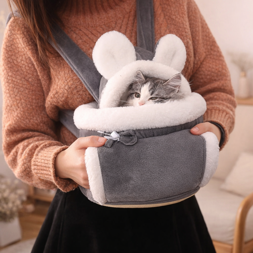 Sac à Dos d'Hiver Chaud pour Chat