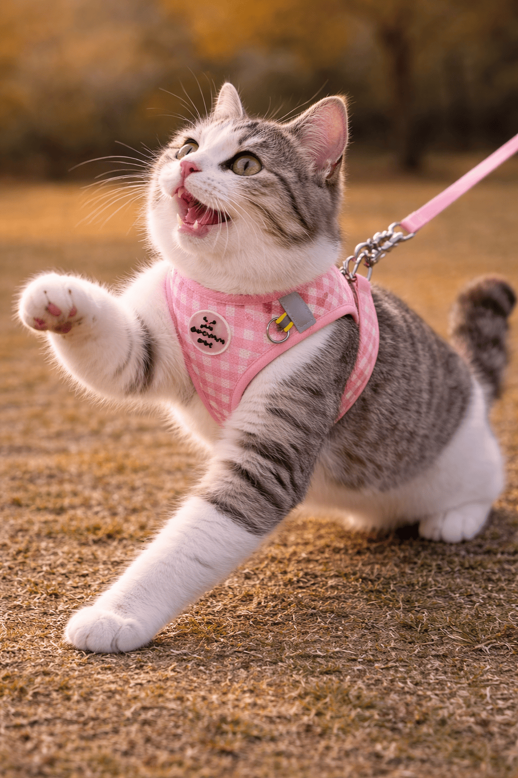 Harnais à Carreaux pour Chat