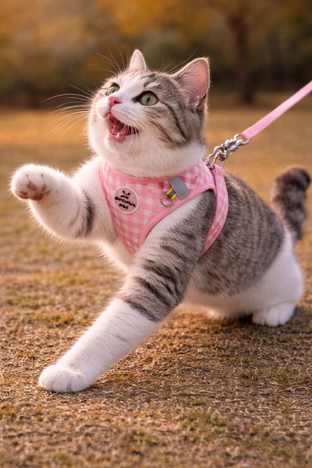 Harnais à Carreaux pour Chat