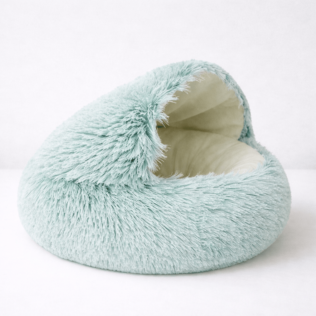 Panier Rond en Peluche pour Chat