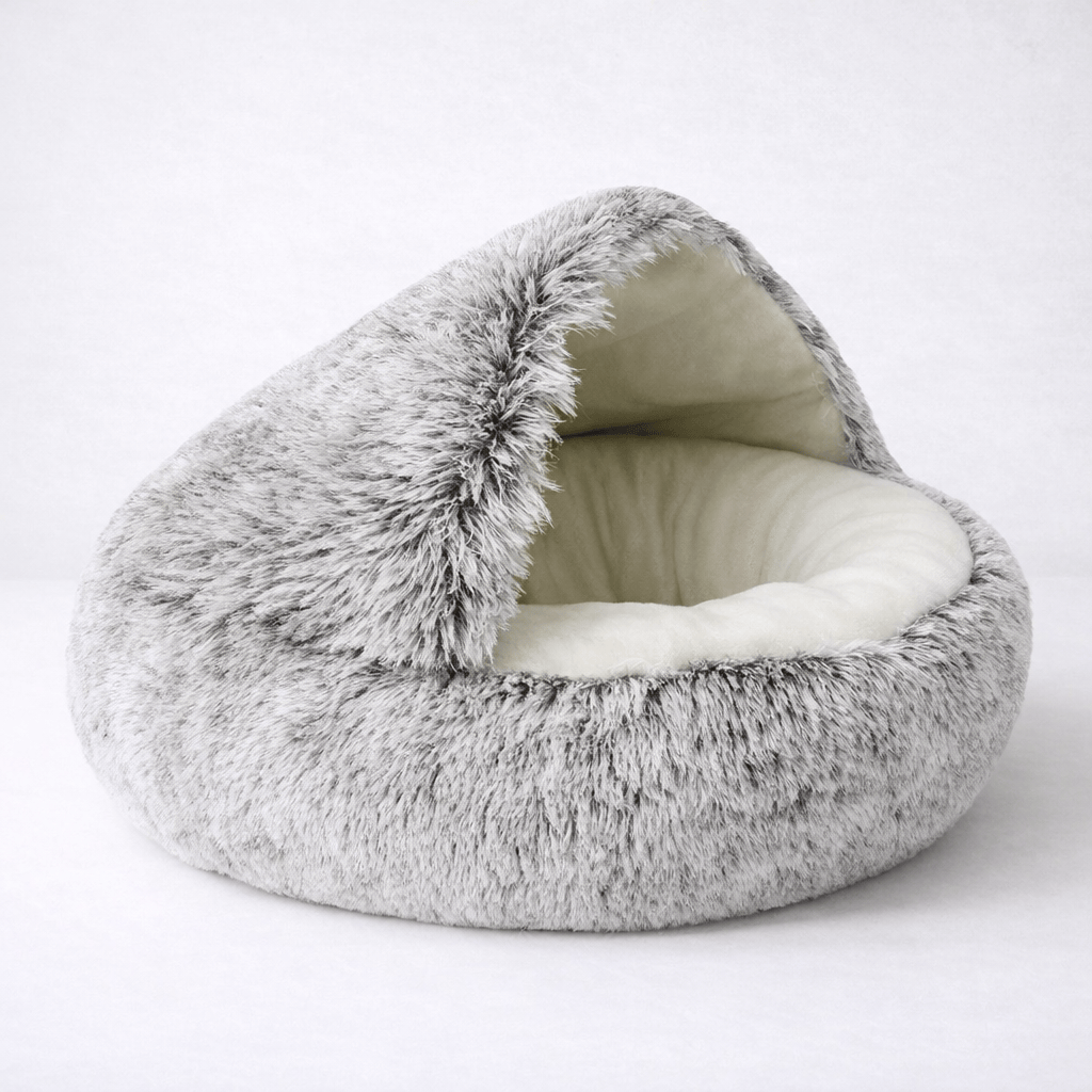 Panier Rond en Peluche pour Chat