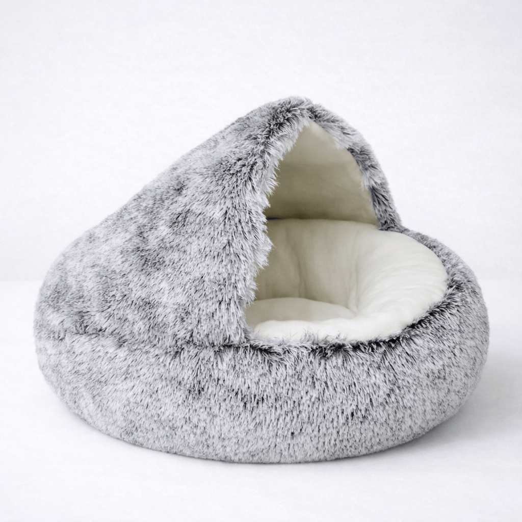 Panier Rond en Peluche pour Chat