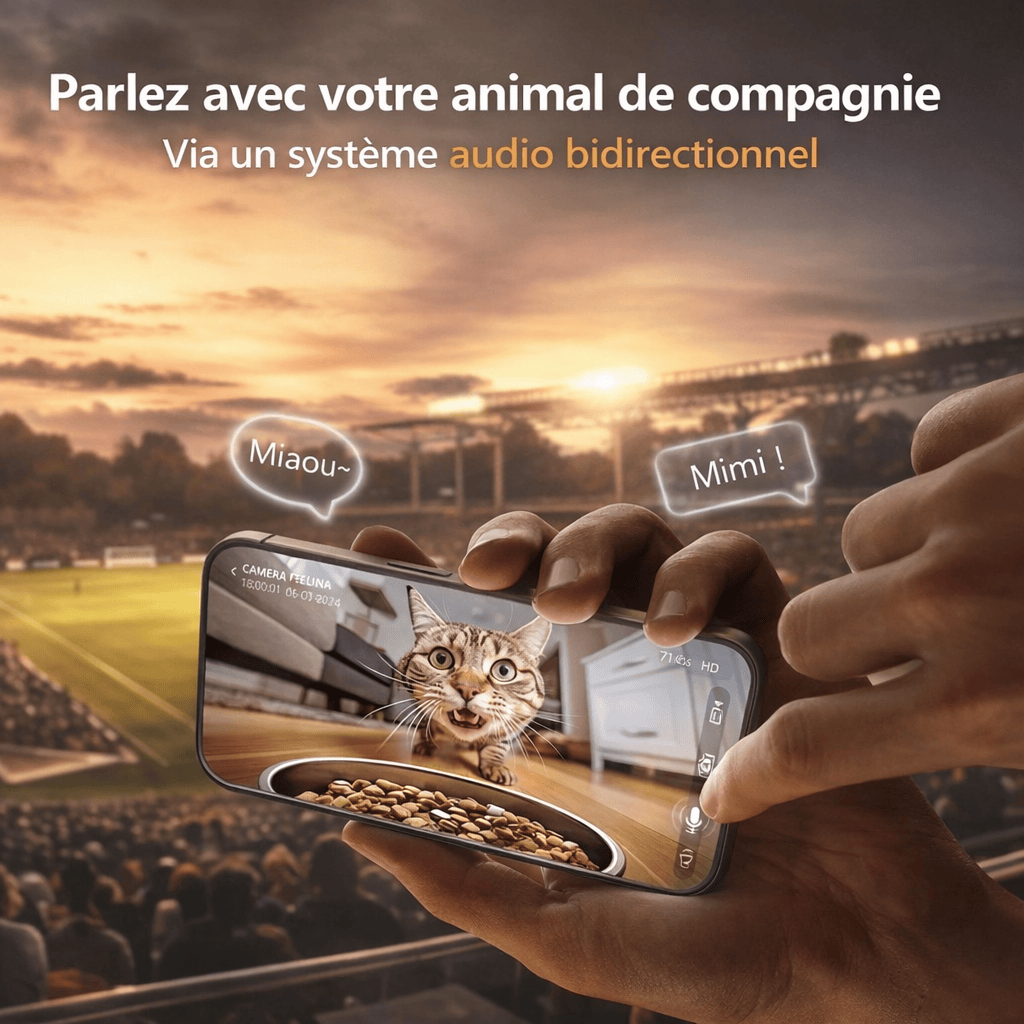 Distributeur Automatique de Croquettes avec Camera TUYA 4L