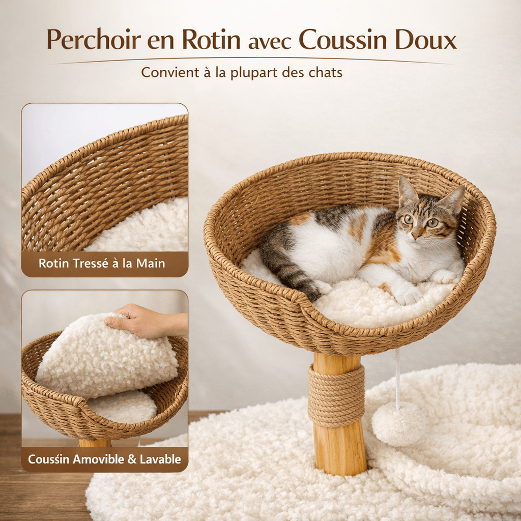 Petit Arbre à Chat de Luxe avec Niche