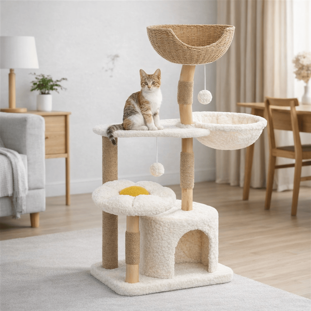 Petit Arbre à Chat de Luxe avec Niche