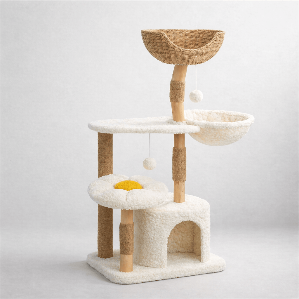 Petit Arbre à Chat de Luxe avec Niche