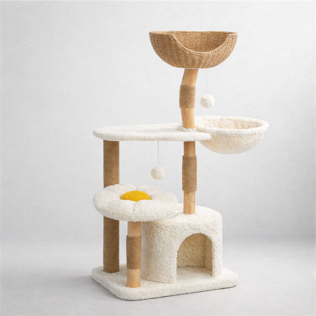 Petit Arbre à Chat de Luxe avec Niche