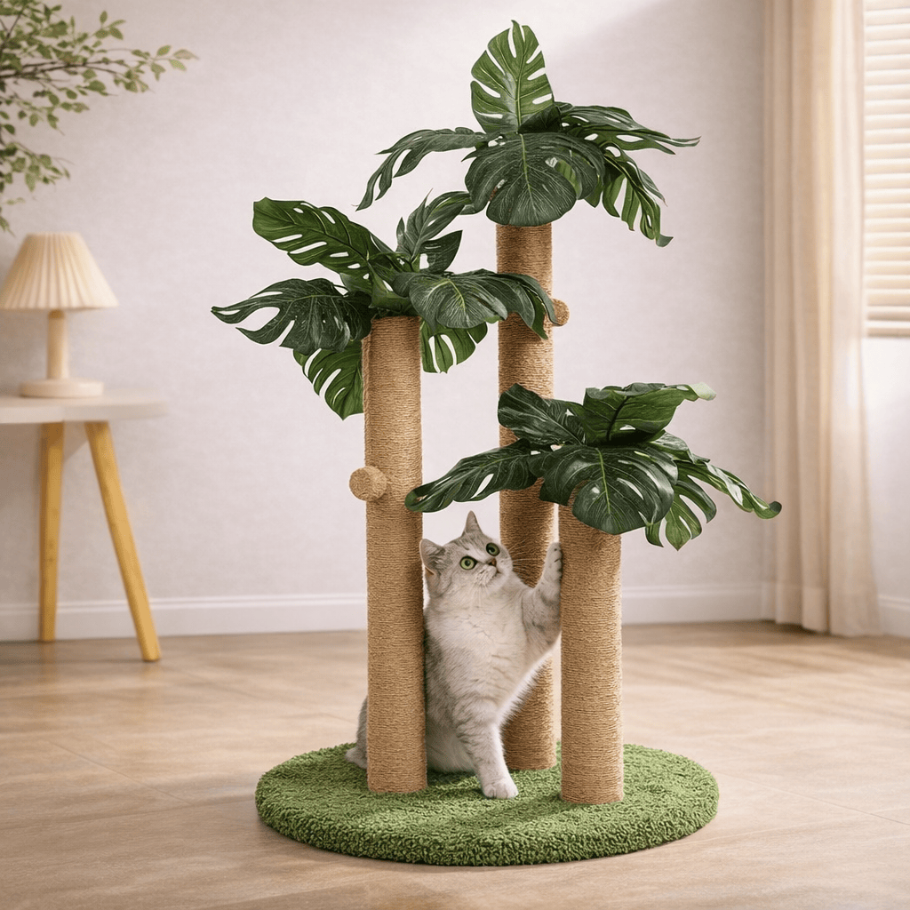 Griffoir en Forme d'Arbre Vertical en Sisal pour Chat