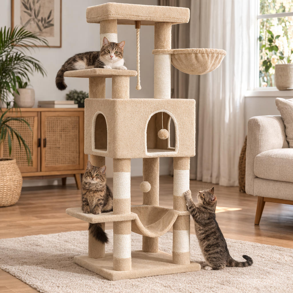Arbre à Chat Beige Multiplateforme