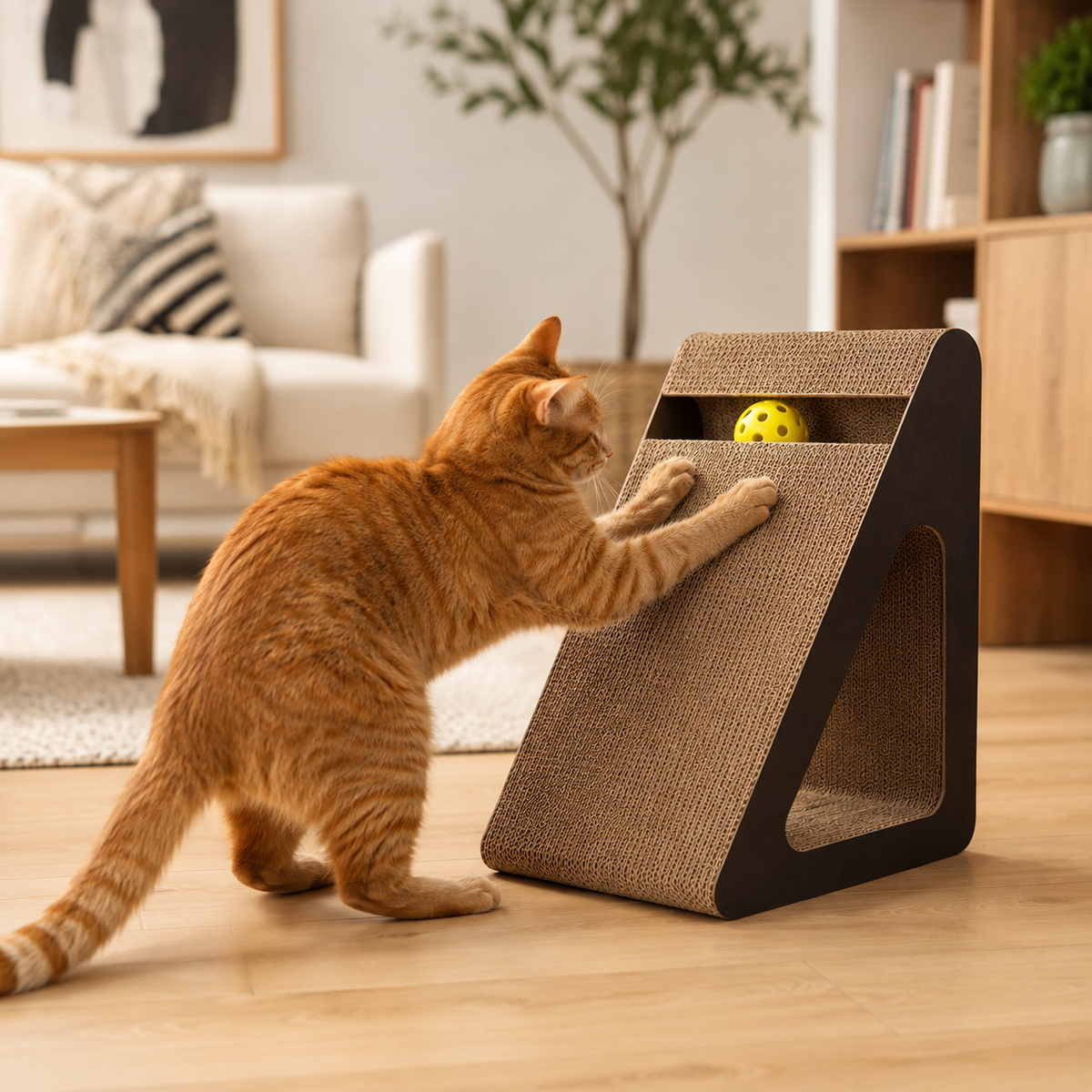 Griffoir pour Chat Triangle avec Balles
